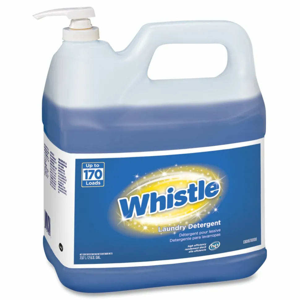 Diversey Whistle Laundry Detergent (HE), Floral Scent, 2 gal Bottle, 2/Carton