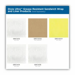 Dixie All-Purpose Food Wrap, Dry Wax Paper, 12 x 12, White, 1,000 Sheets/Pack, 5 Packs/Carton