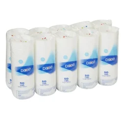 Dixie Dome Lid, Fits 10 oz to 16 oz PerfecTouch Hot Cups/12 oz to 20 oz WiseSize Hot Cups, Plastic, White, 500/Carton