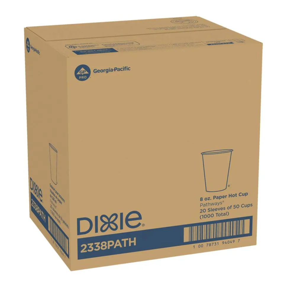 Dixie Pathways 8 oz Paper Hot Cups By GP Pro