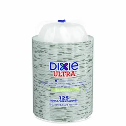Dixie Pathways Heavyweight Paper Bowls, 20 oz, White/Green/Burgundy, 125/Pack