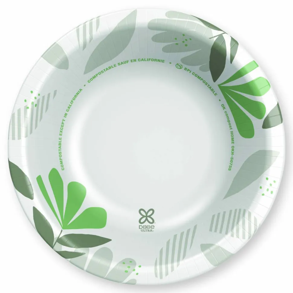 Dixie Pathways Heavyweight Paper Bowls, 20 oz, White/Green/Burgundy, 125/Pack