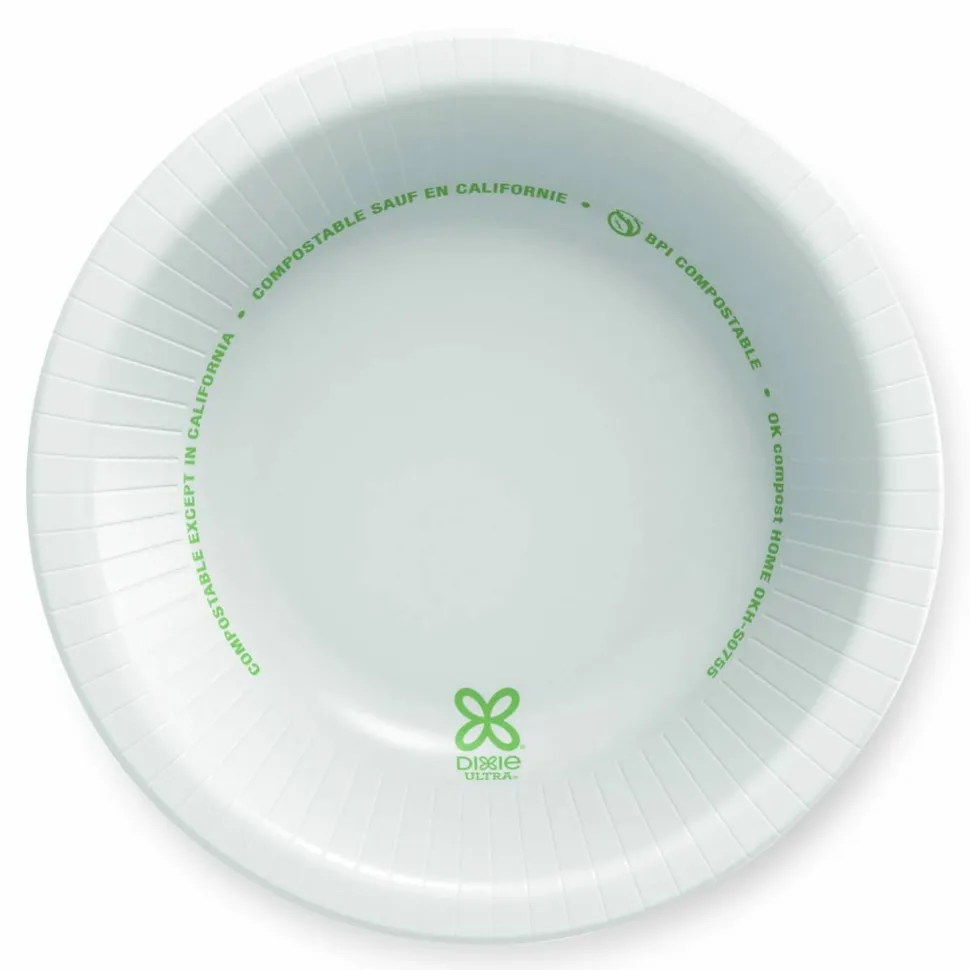 Dixie Pathways with Soak Proof Shield Heavyweight Paper Bowls, WiseSize, 12 oz, Green/Burgundy, 125/Pack, 4 Packs/Carton
