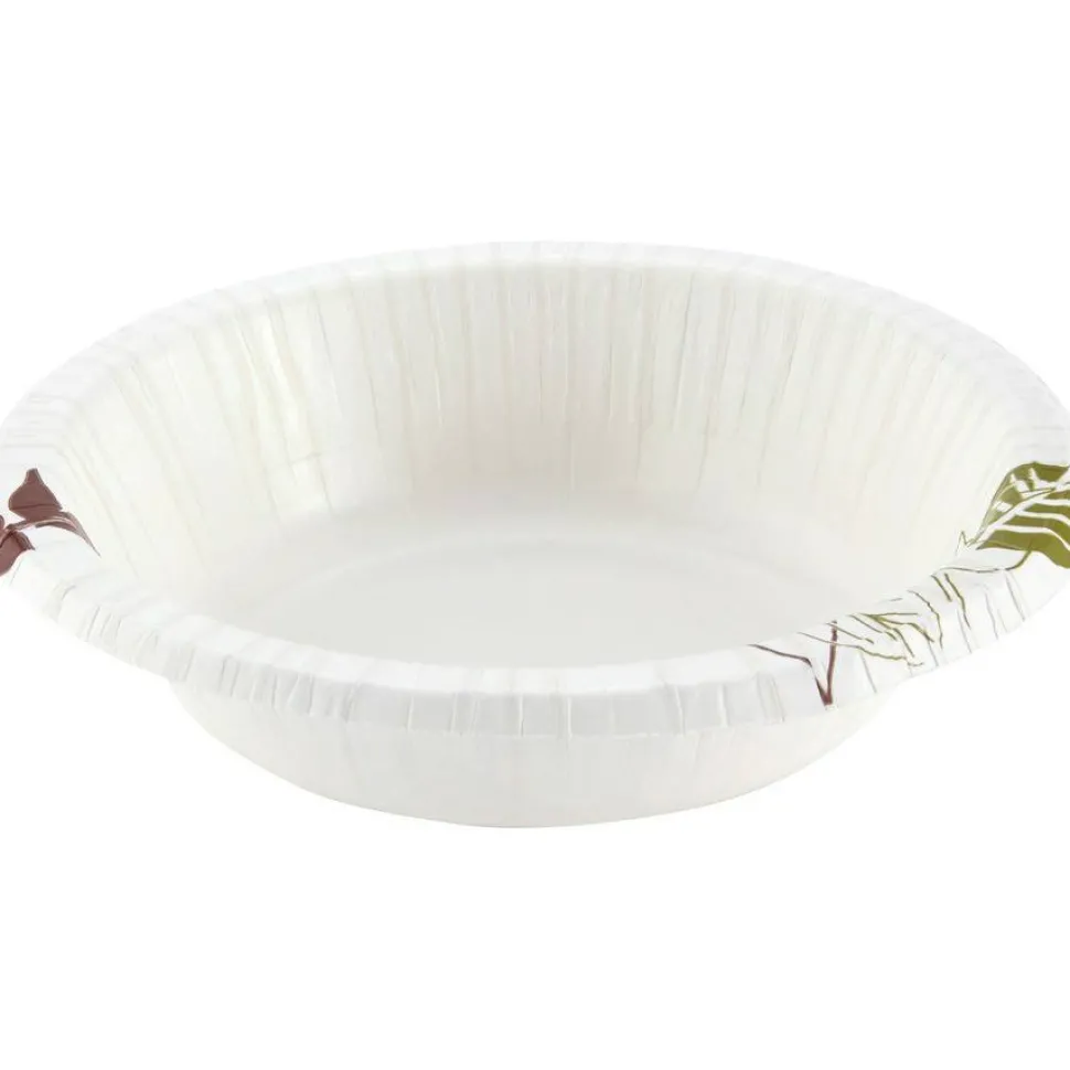 Dixie Pathways with Soak Proof Shield Heavyweight Paper Bowls, WiseSize, 12 oz, Green/Burgundy, 125/Pack, 4 Packs/Carton