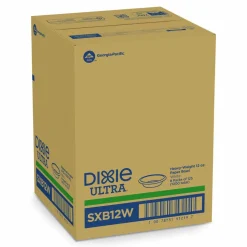 Dixie Pathways with Soak Proof Shield Heavyweight Paper Bowls, WiseSize, 12 oz, Green/Burgundy, 125/Pack, 4 Packs/Carton