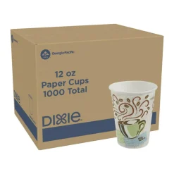 Dixie PerfecTouch 12 oz Insulated Paper Hot Coffee Cups by GP Pro