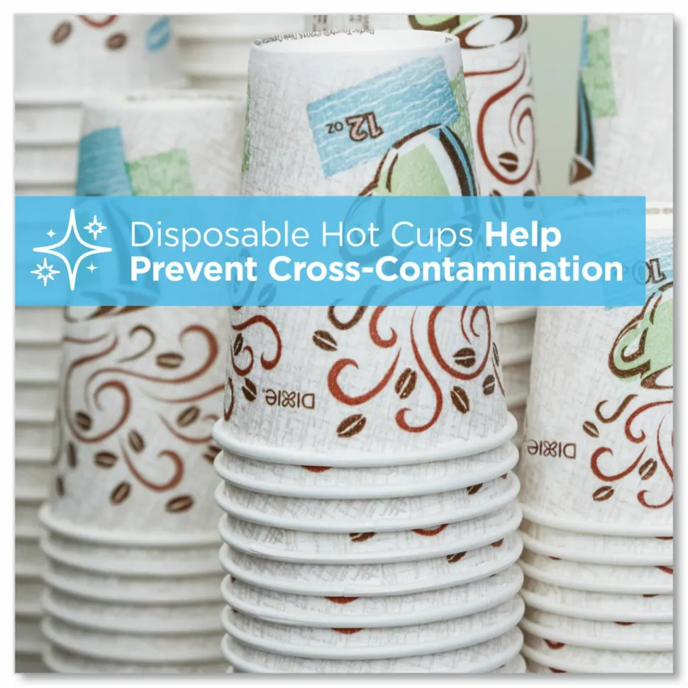 Dixie PerfecTouch 12 oz Insulated Paper Hot Coffee Cups by GP Pro