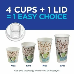 Dixie PerfecTouch 16 oz Insulated Paper Hot Coffee Cups by GP Pro - 50 / Pack
