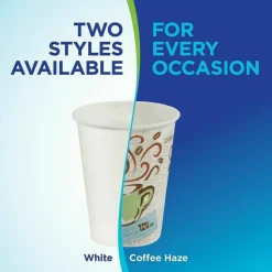 Dixie PerfecTouch 16 oz Insulated Paper Hot Coffee Cups by GP Pro - 50 / Pack