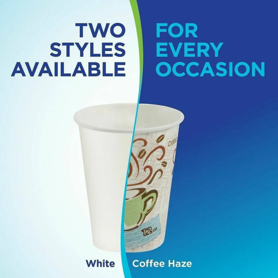 Dixie PerfecTouch 16 oz Insulated Paper Hot Coffee Cups by GP Pro - 50 / Pack