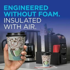 Dixie PerfecTouch 16 oz Insulated Paper Hot Coffee Cups by GP Pro - 50 / Pack