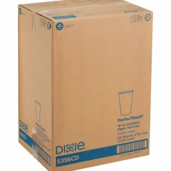Dixie PerfecTouch 16 oz Insulated Paper Hot Coffee Cups by GP Pro - 50 / Pack