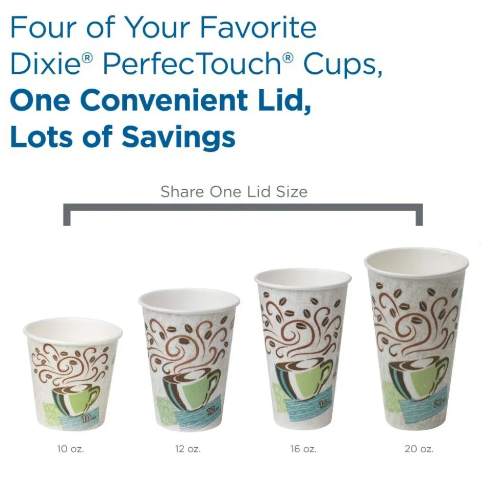 Dixie PerfecTouch 8 oz Insulated Paper Hot Coffee Cups by GP Pro - 50 / Pack