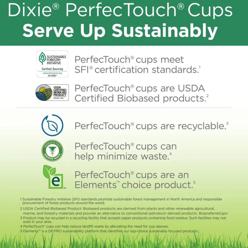 Dixie PerfecTouch 12 oz Insulated Paper Hot Coffee Cups by GP Pro
