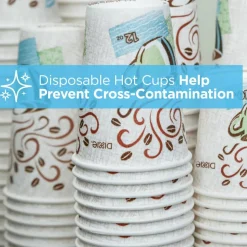 Dixie PerfecTouch 12 oz Insulated Paper Hot Coffee Cups by GP Pro