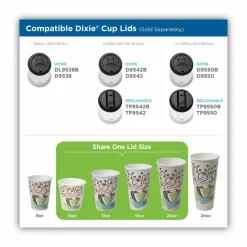 Dixie PerfecTouch 12 oz Insulated Paper Hot Coffee Cups by GP Pro