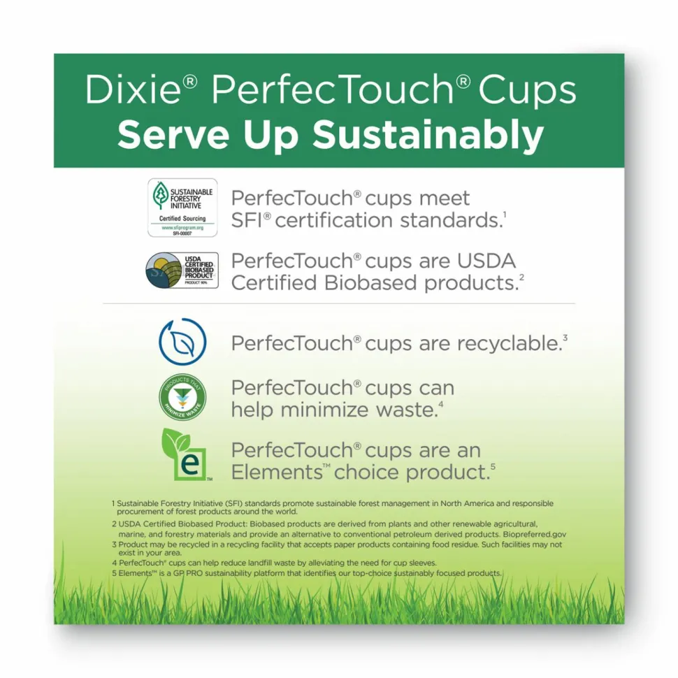 Dixie PerfecTouch 12 oz Insulated Paper Hot Coffee Cups by GP Pro
