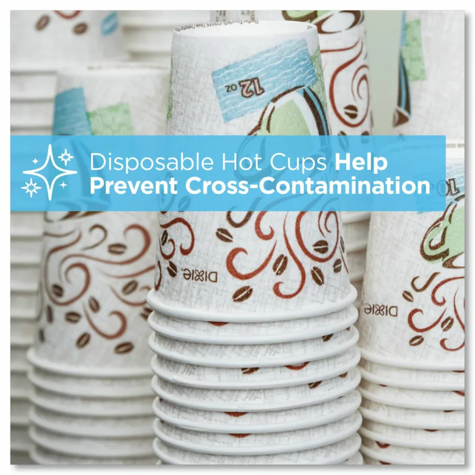 Dixie PerfecTouch 12 oz Insulated Paper Hot Coffee Cups by GP Pro