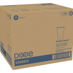 Dixie PerfecTouch 16 oz Insulated Paper Hot Coffee Cups by GP Pro