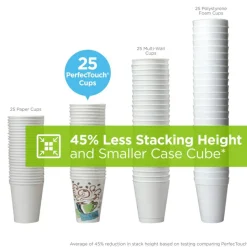 Dixie PerfecTouch Hot Cups And Lids, 12 Oz, Multicolor, Pack Of 50 Cups And Lids