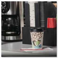 Dixie PerfecTouch Paper Hot Cups, 10 oz, Coffee Haze Design, 50/Sleeve, 20 Sleeves/Carton