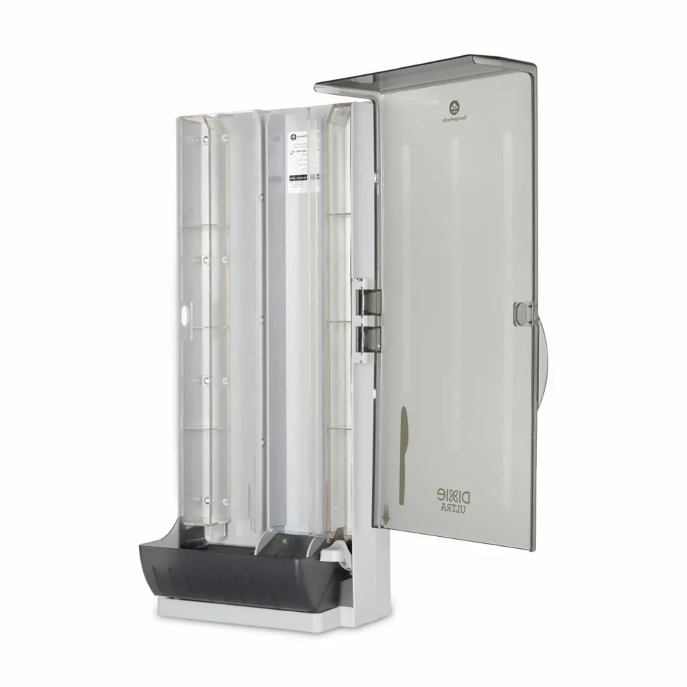 Dixie SmartStock Dining Utensil Dispenser, Holds 120 Knives, 10 x 8.78 x 24.75, Smoke