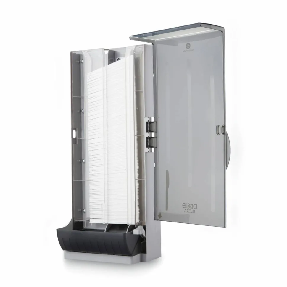 Dixie SmartStock Dining Utensil Dispenser, Holds 120 Knives, 10 x 8.78 x 24.75, Smoke