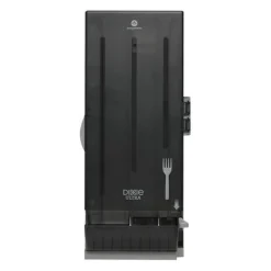 Dixie SmartStock Dining Utensil Dispenser, Holds 120 Forks, 10 x 8.78 x 24.75, Translucent Black