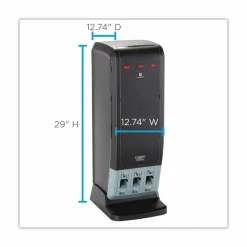 Dixie SmartStock Tri-Tower Dispenser, Holds Forks/Knives/Spoons, 13.16 x 16.07 x 31.03, Black/Gray
