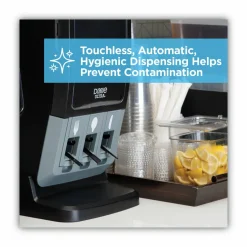 Dixie SmartStock Tri-Tower Dispenser, Holds Forks/Knives/Spoons, 13.16 x 16.07 x 31.03, Black/Gray