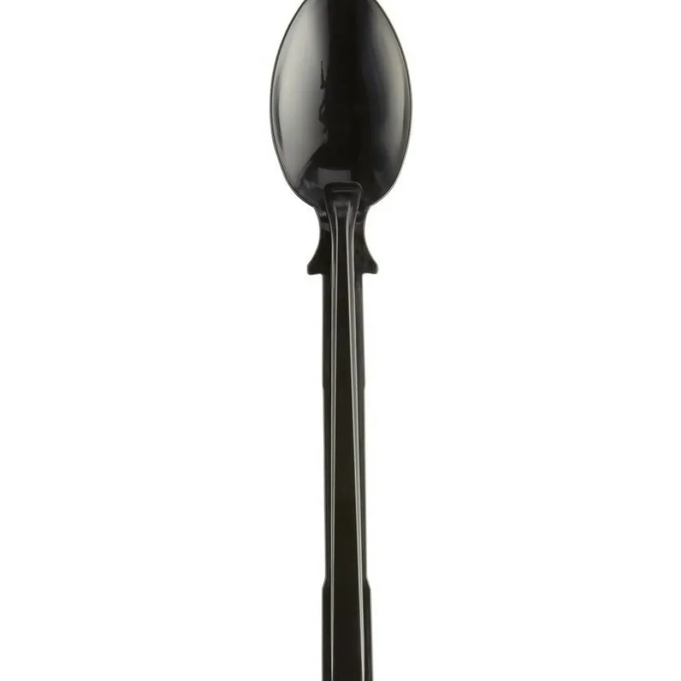 Dixie SmartStock Tri-Tower Dispensing System Polypropylene Cutlery, Mediumweight Spoon, Plastic, Black, 40/Pack, 24 Packs/Carton