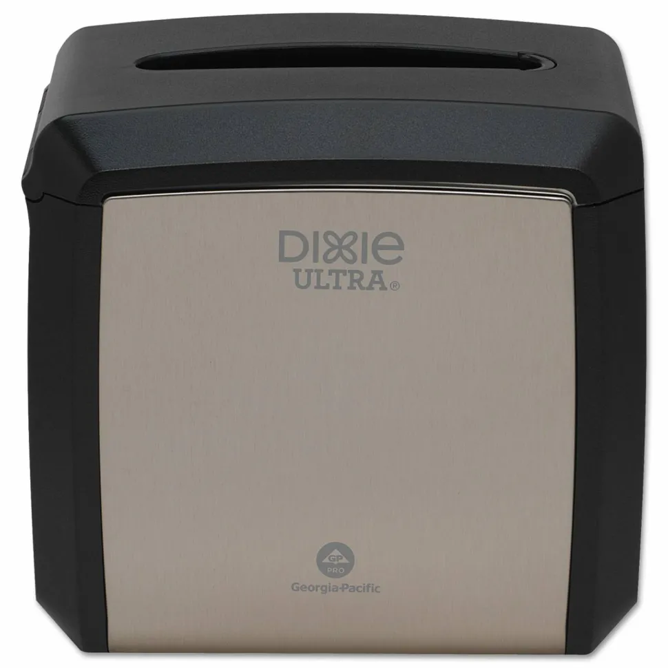 Dixie Tabletop Napkin Dispenser, 7.6 x 6.1 x 7.2, Stainless Black