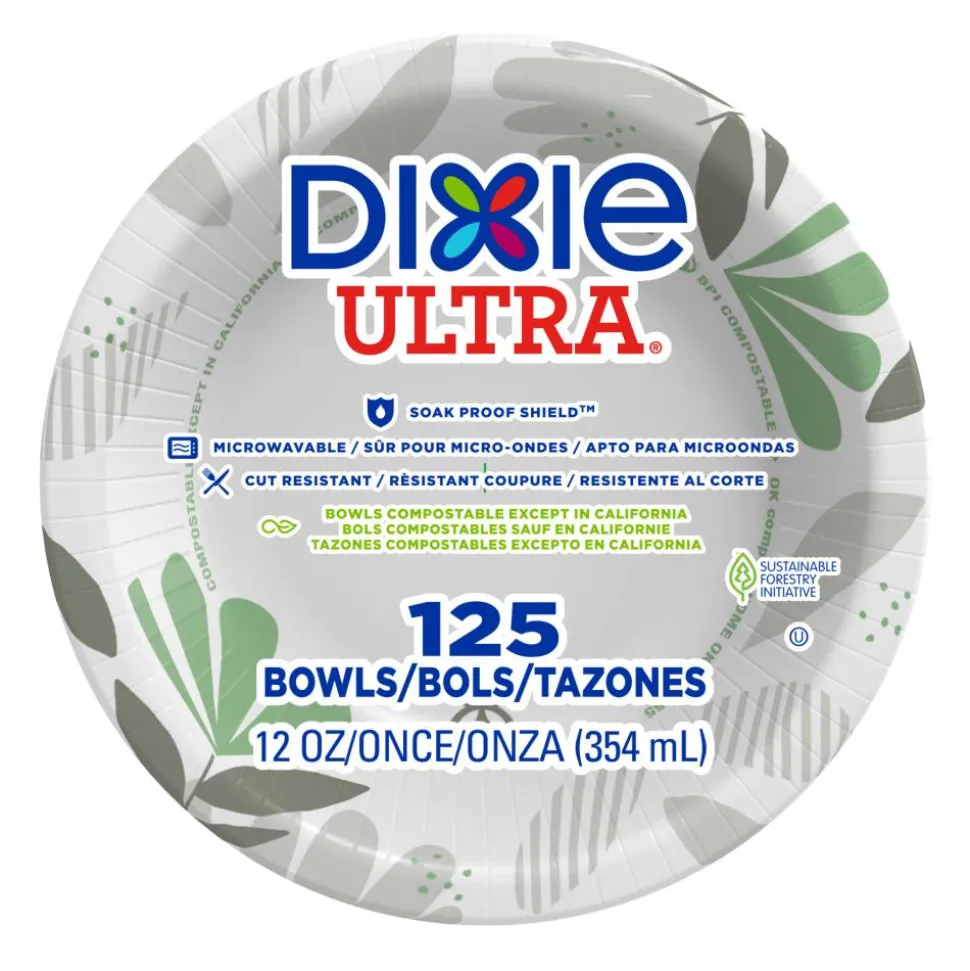 Dixie Ultra Heavyweight Paper Bowls, 12 Oz, Case Of 500