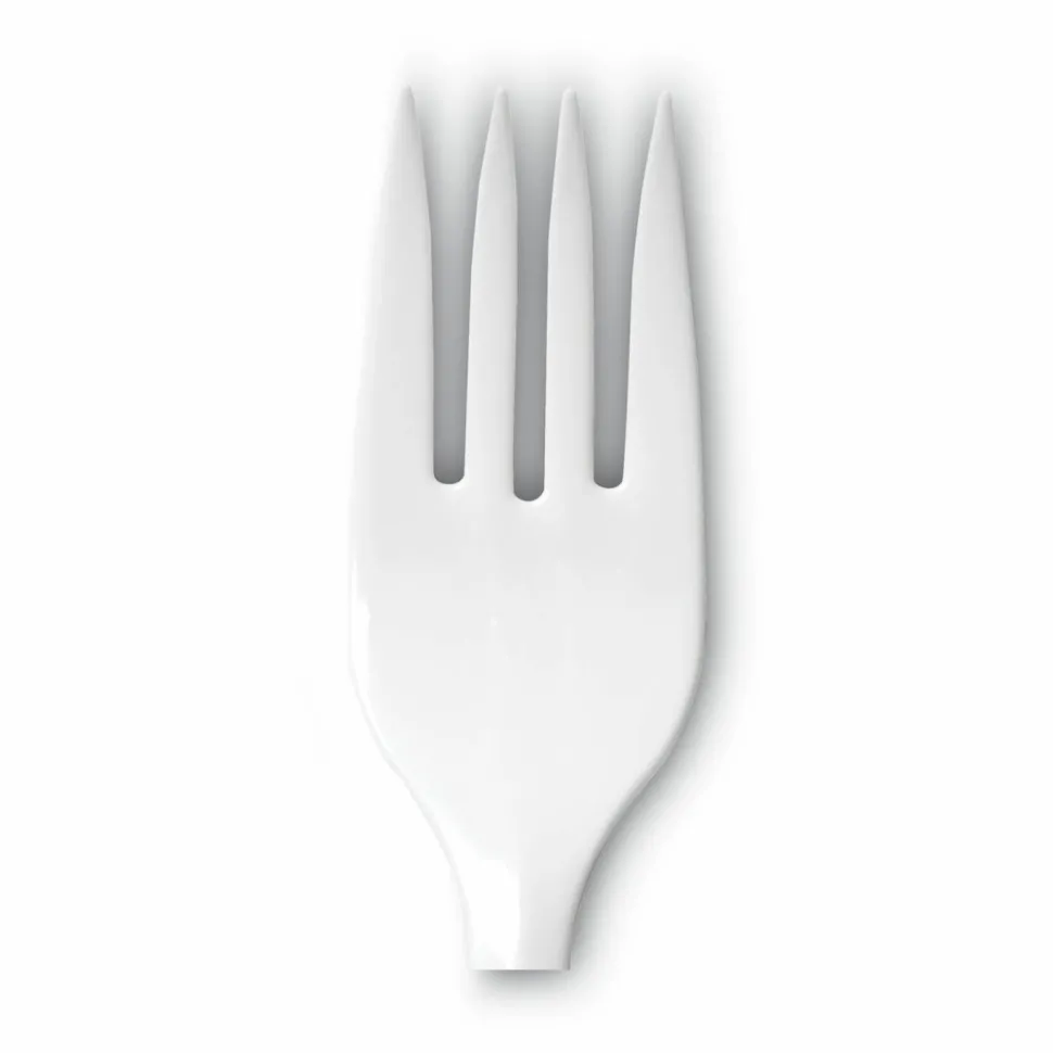 Dixie Bulk Case Plastic Forks, White, Case Of 1,000