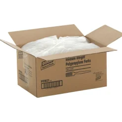 Dixie Bulk Case Plastic Forks, White, Case Of 1,000