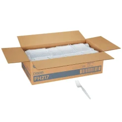 Dixie Heavy/Medium-Weight Forks, White, Pack Of 1,000