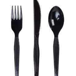 Dixie Heavy/Medium-Weight Knives, Black, Pack Of 1,000
