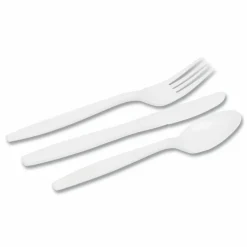 Dixie Heavy-Weight Plastic Cutlery Combo Box, White, Box Of 168
