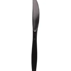 Dixie Heavyweight Utensils, Knives, Black, Box Of 1,000