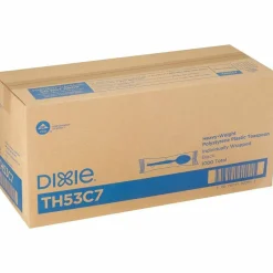 Dixie Individually Wrapped Heavyweight Spoon, Plastic, Black, 1,000/Carton