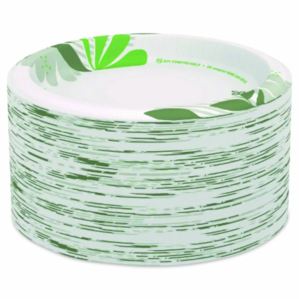 Dixie 8 1/2" Medium-Weight Paper Plates, Pathways Design, Pack of 125 Plates