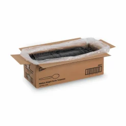 Dixie Medium-Weight Polystyrene Disposable Spoons, 5.613"L, Black, 1000 Per Case