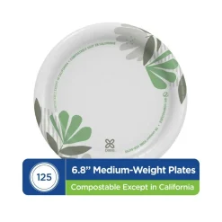 Dixie Pathways Soak-Proof Shield Mediumweight Paper Plates, WiseSize, 6.87