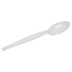 Dixie Plastic Cutlery, Heavyweight Spoon, White, 1,000/Carton