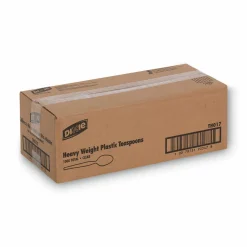 Dixie Plastic Cutlery, Heavyweight Spoon, Crystal Clear, 1,000/Carton