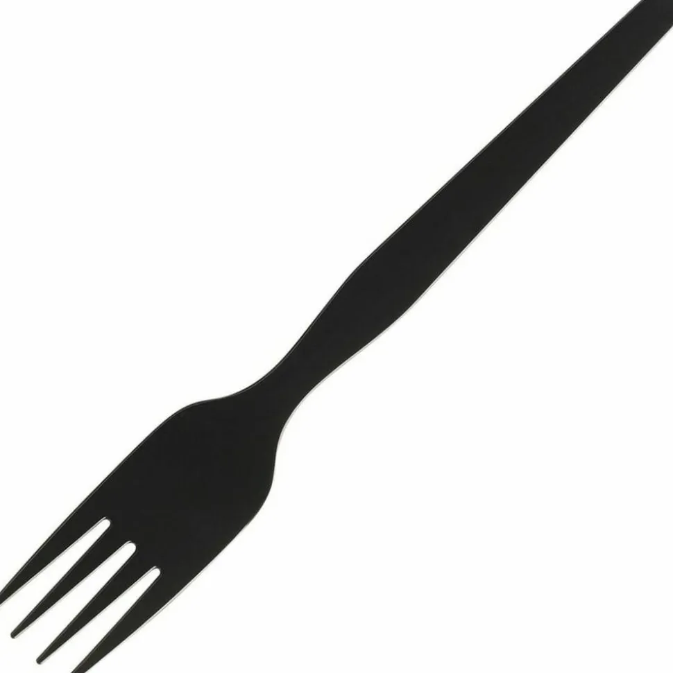 Dixie SmartStock Plastic Cutlery Refill, Series-O, Mediumweight Fork, Black, 40/Pack, 24 Packs/Carton