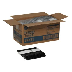 Dixie SmartStock Plastic Cutlery Refill, Series-O, Mediumweight Knife, Black, 40/Pack, 24 Packs/Carton