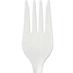Dixie SmartStock Plastic Cutlery Refill, Series-B, Mediumweight Fork, White, 40/Pack, 24 Packs/Carton