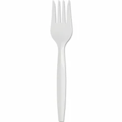 Dixie SmartStock Plastic Cutlery Refill, Series-B, Mediumweight Fork, White, 40/Pack, 24 Packs/Carton