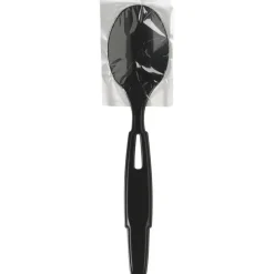 Dixie SmartStock Wrapped Heavyweight Cutlery Refill, Spoon, Plastic, Black, 960/Carton